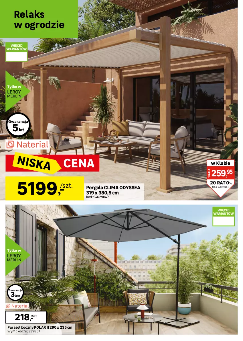 Gazetka promocyjna Leroy Merlin - Gazetka Leroy Merlin - ważna 17.06 do 14.07.2026 - strona 4 - produkty: Gra, Grafika, Grill, Grill gazowy, Parasol, Płyta, Pokrowiec, Por