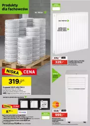 Gazetka promocyjna Leroy Merlin - Gazetka Leroy Merlin - Gazetka - ważna od 14.07 do 14.07.2026 - strona 36 - produkty: Plafon, Grzejnik, Włącznik pojedynczy, Ser, Przewód, Gniazdo pojedyncze, Włącznik podwójny, Ramka, Lampa sufitowa, Reflektor, Lampa, Grzejnik stalowy, Fa