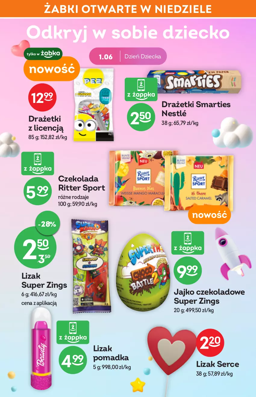 Gazetka promocyjna Żabka - ważna 25.05 do 07.06.2022 - strona 24 - produkty: Czekolada, Nestlé, Por, Ritter Sport, Ser, Sport