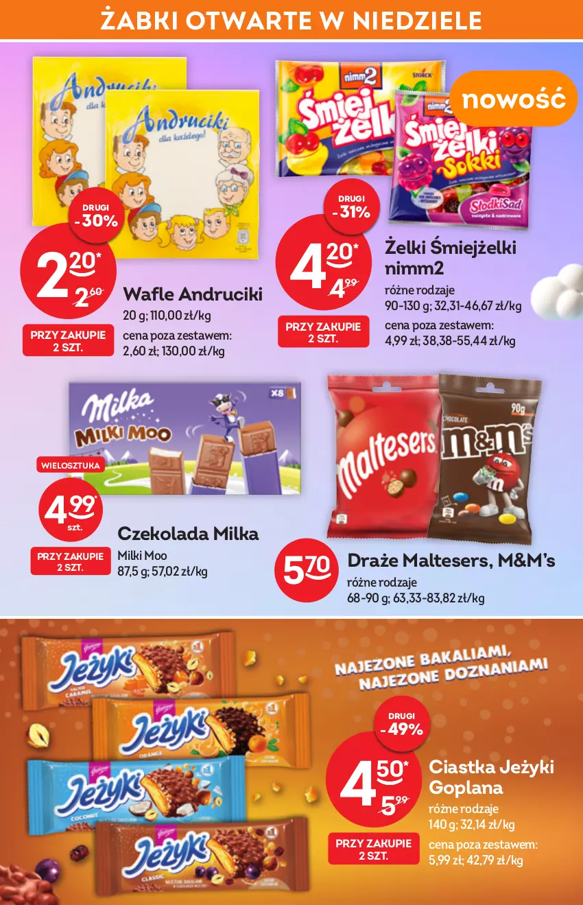 Gazetka promocyjna Żabka - ważna 25.05 do 07.06.2022 - strona 25 - produkty: Ciastka, Czekolada, Goplana, Jeżyki, LANA, Milka, Nimm2, Ser, Wafle