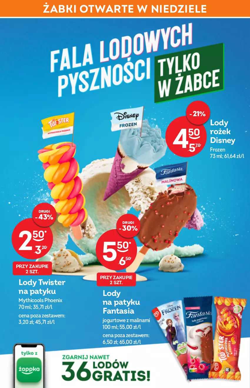 Gazetka promocyjna Żabka - ważna 25.05 do 07.06.2022 - strona 4 - produkty: Disney, Fa, Fanta, Frozen, Jogurt, Lody