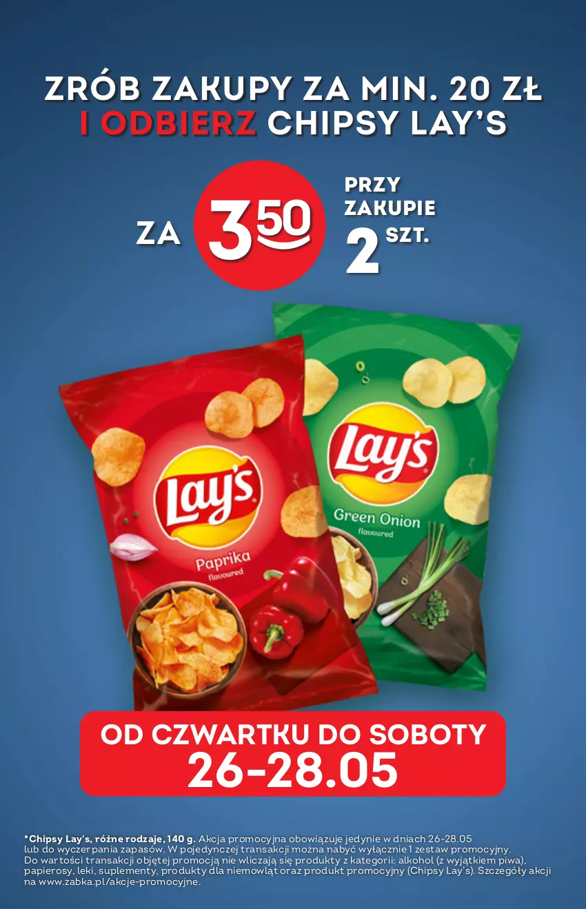 Gazetka promocyjna Żabka - ważna 25.05 do 07.06.2022 - strona 7 - produkty: Chipsy, Lay’s, Papier, Piwa, Tran