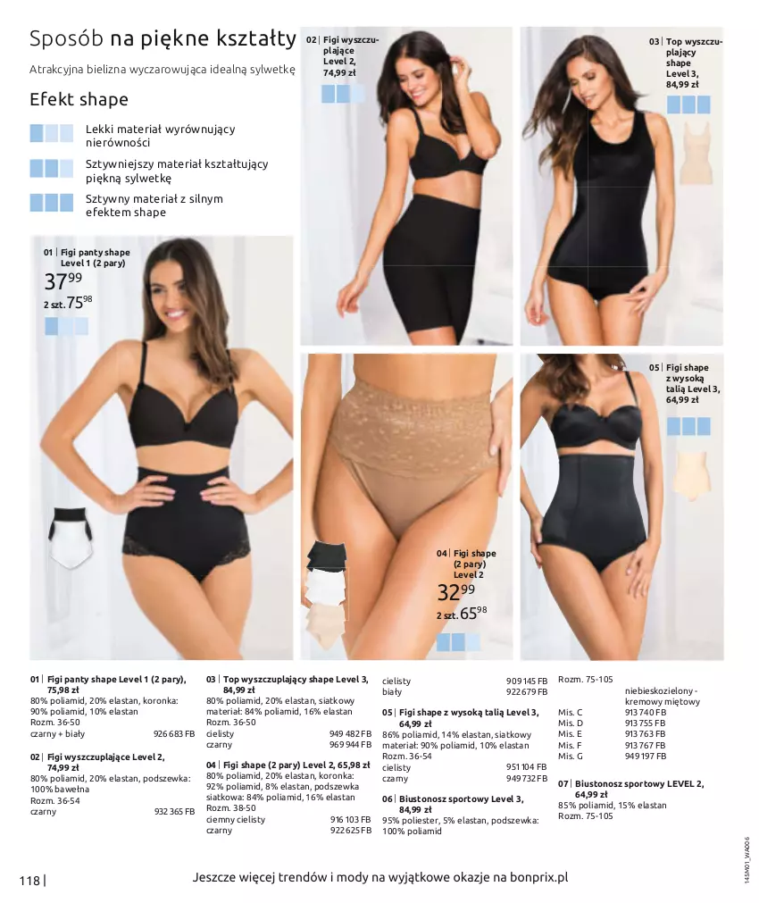 Gazetka promocyjna Bonprix - Nowy rok = nowy look! - ważna 03.01 do 03.07.2022 - strona 120 - produkty: Bielizna, Biustonosz, Figi, Por, Sok, Sport, Top, Wełna