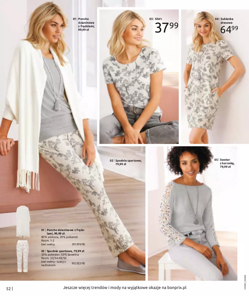 Gazetka promocyjna Bonprix - Nowy rok = nowy look! - ważna 03.01 do 03.07.2022 - strona 54 - produkty: Dres, Por, Spodnie, Spodnie sportowe, Sport, Sukienka, Sweter, Wełna