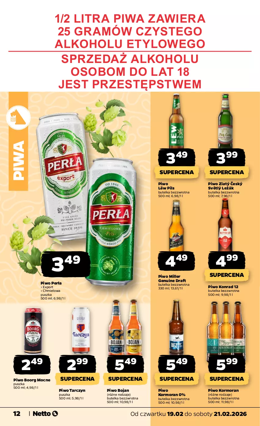 Gazetka promocyjna Netto - Od Czwartku - ważna 19.02 do 21.02.2026 - strona 12 - produkty: Gra, Perła, Piwa, Piwo, Por