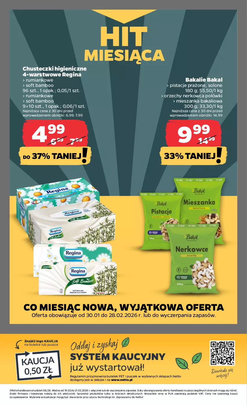 Gazetka promocyjna Netto - Od Czwartku - ważna 19.02 do 21.02.2026 - strona 20 - produkty: Chusteczki, Gin, Mieszanka bakaliowa, Pistacje, Rum