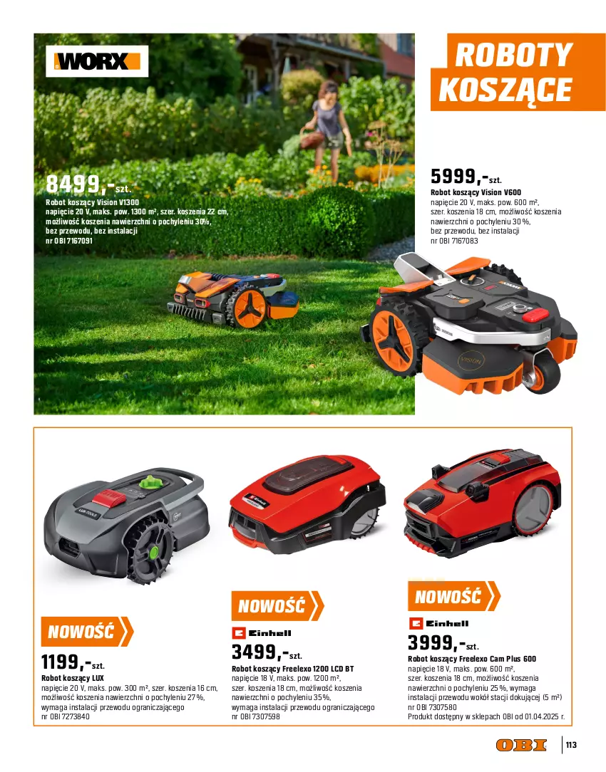 Gazetka promocyjna Obi - Gazetka OBI - ważna 09.04 do 30.06.2025 - strona 113 - produkty: ELEX, Gra, Kosz, Robot, Traktor