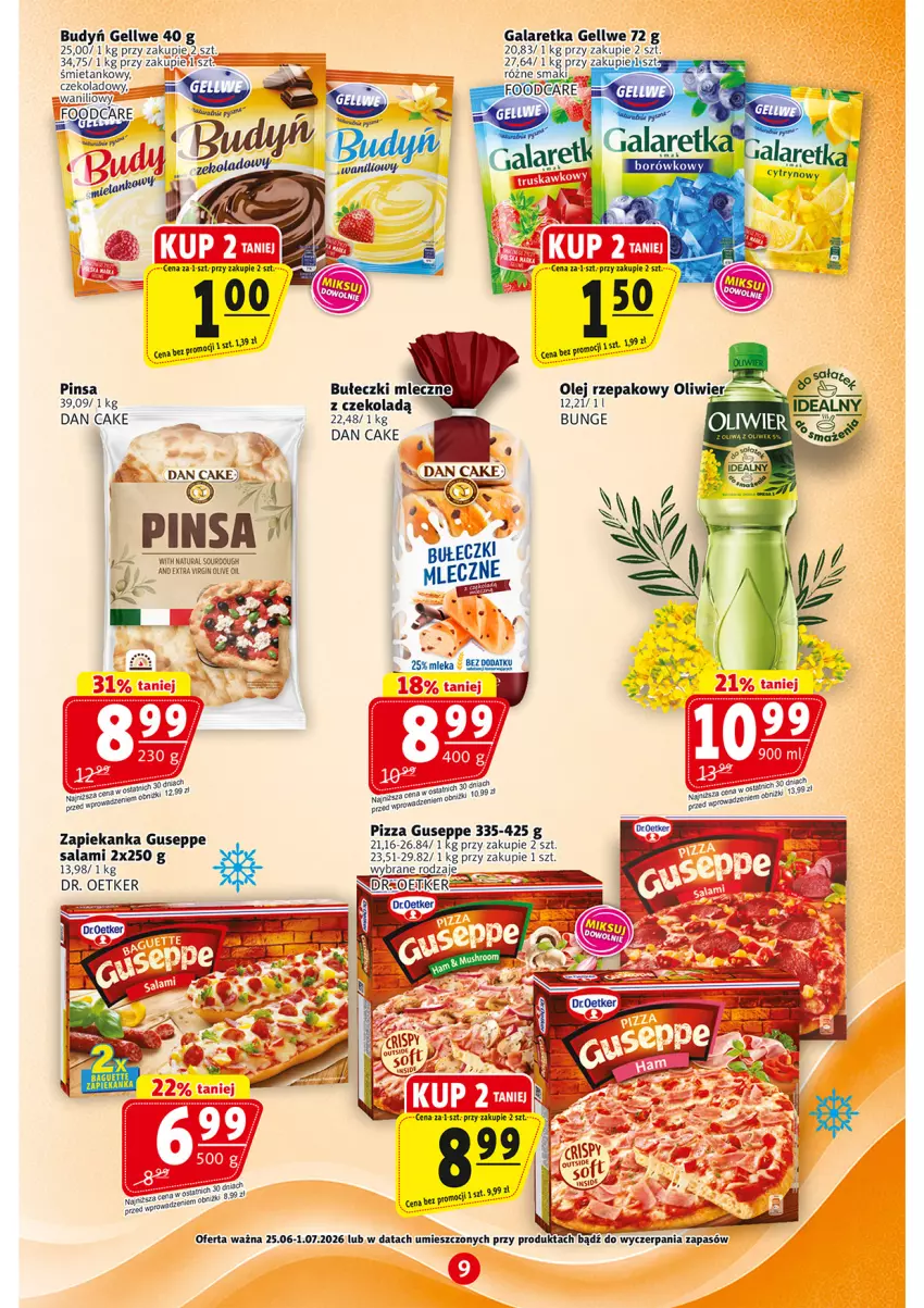 Gazetka promocyjna Prim Market - ważna 25.06 do 01.07.2026 - strona 9 - produkty: Budyń, Bułeczki, Bułeczki mleczne, Dan Cake, Dr. Oetker, Gala, Galaretka, Olej, Olej rzepakowy, Oreo, Pizza, Zapiekanka
