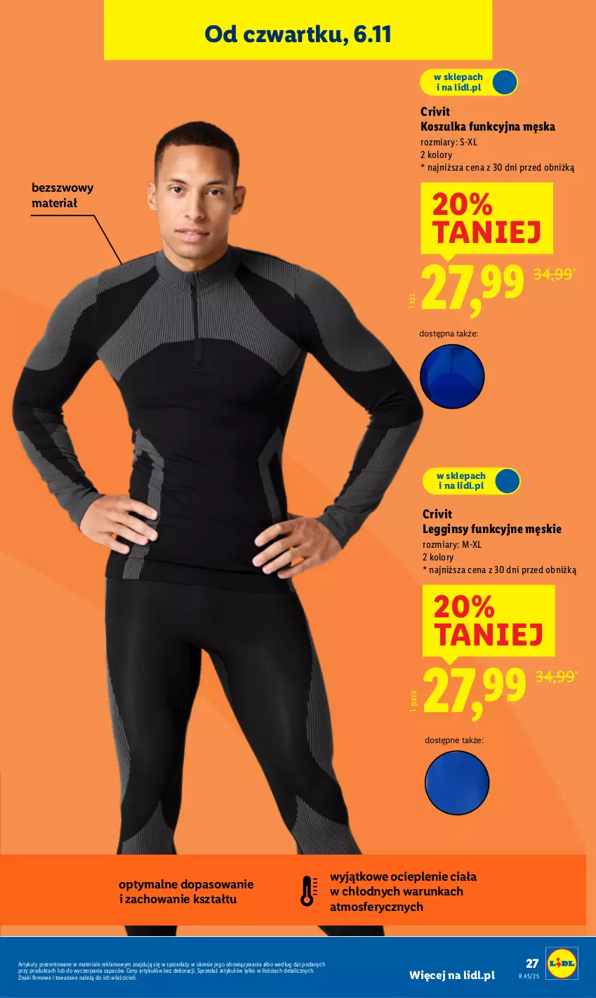 Gazetka promocyjna Lidl - GAZETKA - ważna 03.11 do 07.11.2025 - strona 31 - produkty: Gin, Kosz, Koszulka, Koszulka funkcyjna, Legginsy