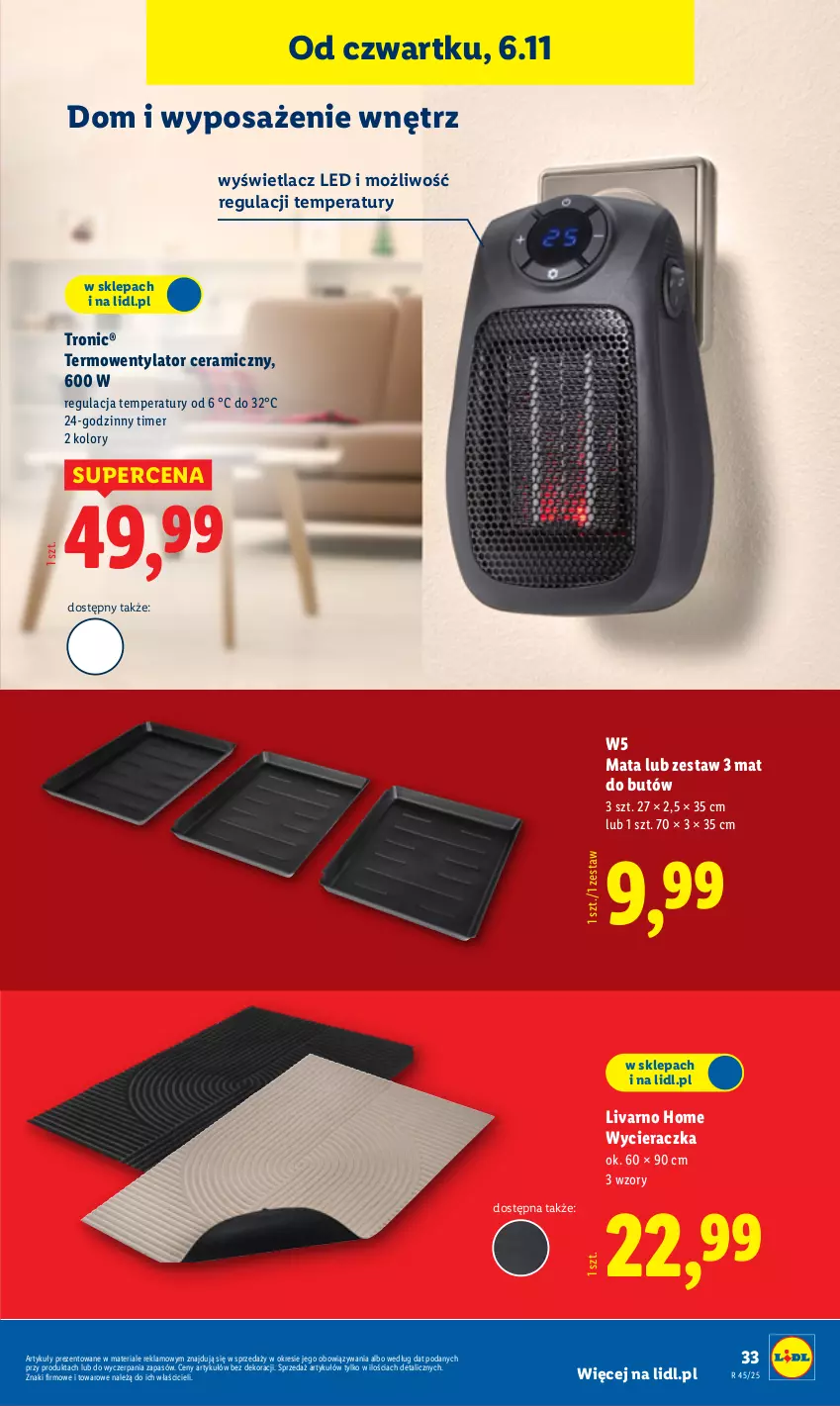 Gazetka promocyjna Lidl - GAZETKA - ważna 03.11 do 07.11.2025 - strona 37 - produkty: Ivar, Termowentylator, Wycieraczka