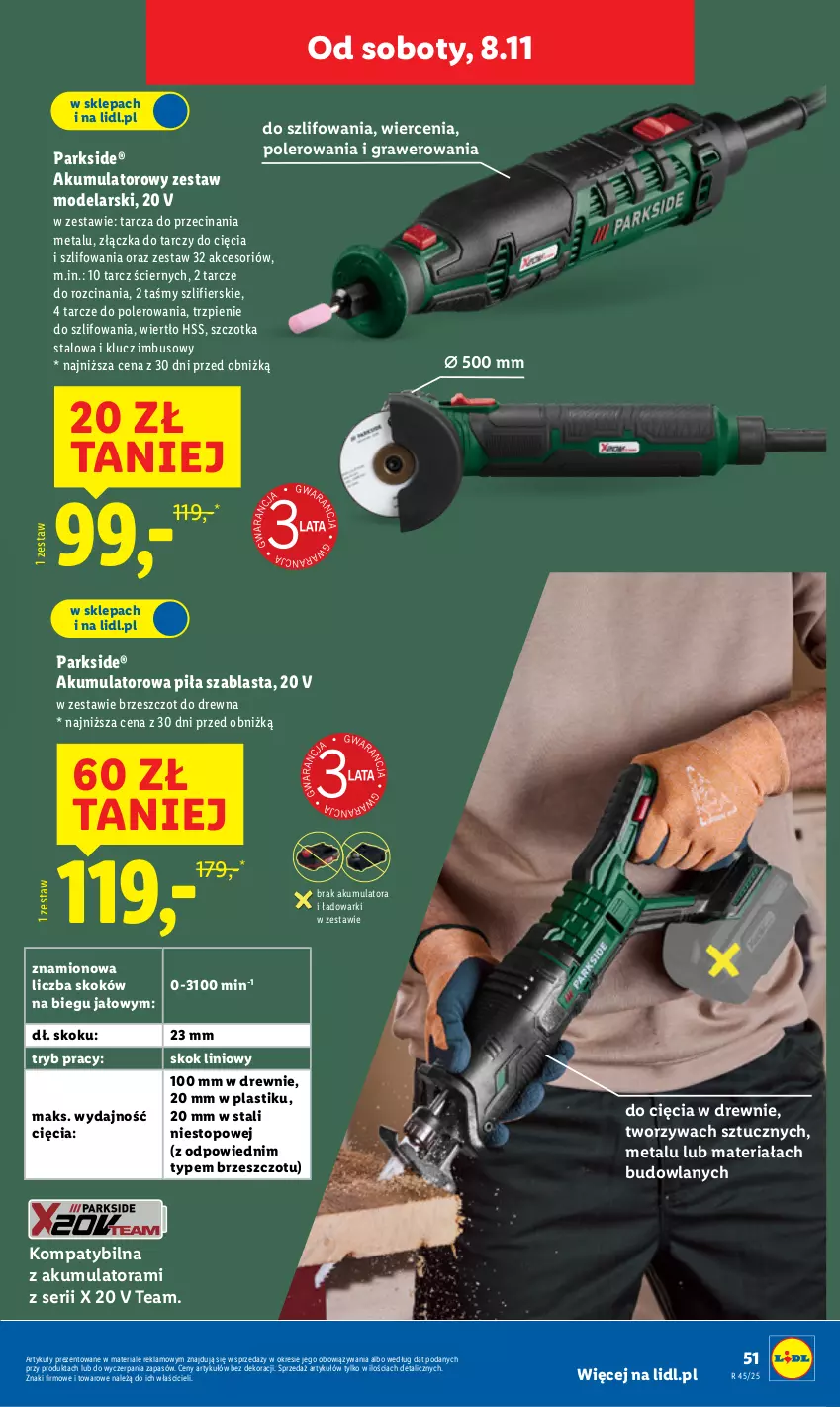 Gazetka promocyjna Lidl - GAZETKA - ważna 03.11 do 07.11.2025 - strona 55 - produkty: Akumulator, Gra, Parkside, Ser, Szczotka, Top