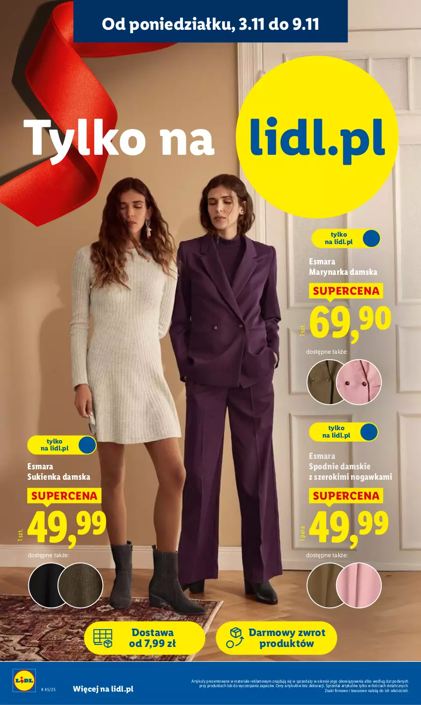 Gazetka promocyjna Lidl - GAZETKA - ważna 03.11 do 07.11.2025 - strona 8 - produkty: Spodnie, Sukienka