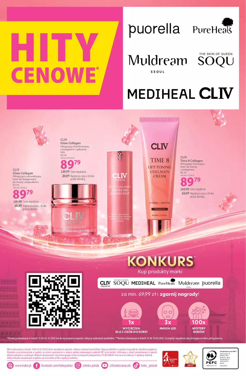 Gazetka promocyjna Hebe - Gazetka - ważna 19.06 do 02.07.2026 - strona 16 - produkty: Dres, Fa, Gra, Kolagen, Krem do twarzy, Maska, Mobil, Papier