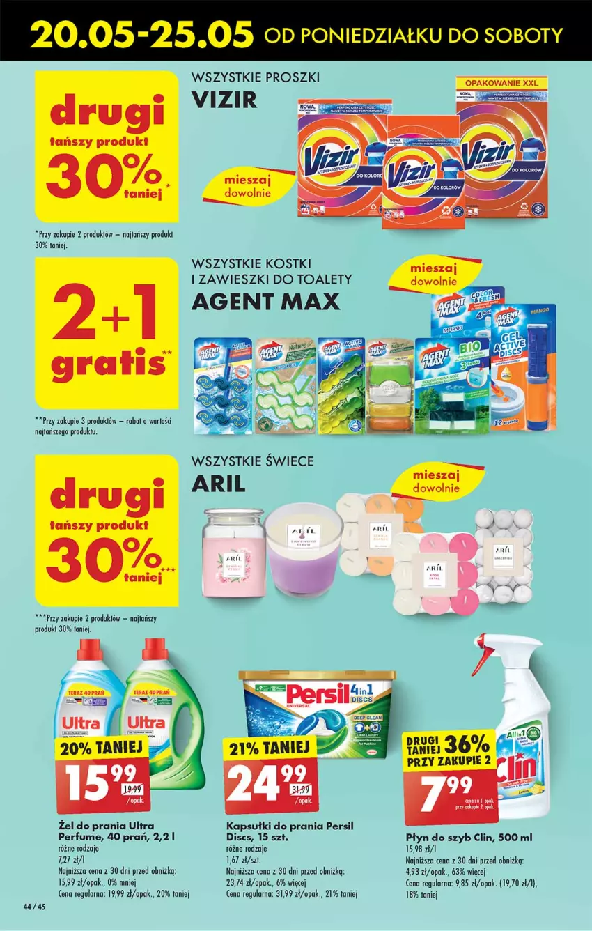 Gazetka promocyjna Biedronka - Od poniedzialku - ważna 20.05 do 25.05.2024 - strona 44 - produkty: Clin, Fa, Perfum, Persil, Płyn do szyb, Tera, Vizir, Zawieszki