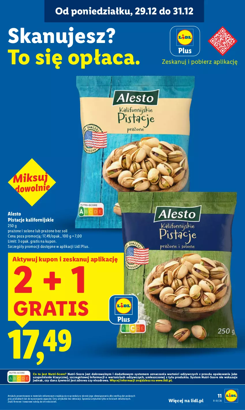 Gazetka promocyjna Lidl - GAZETKA - ważna 29.12 do 31.12.2025 - strona 11 - produkty: Gra, Pistacje