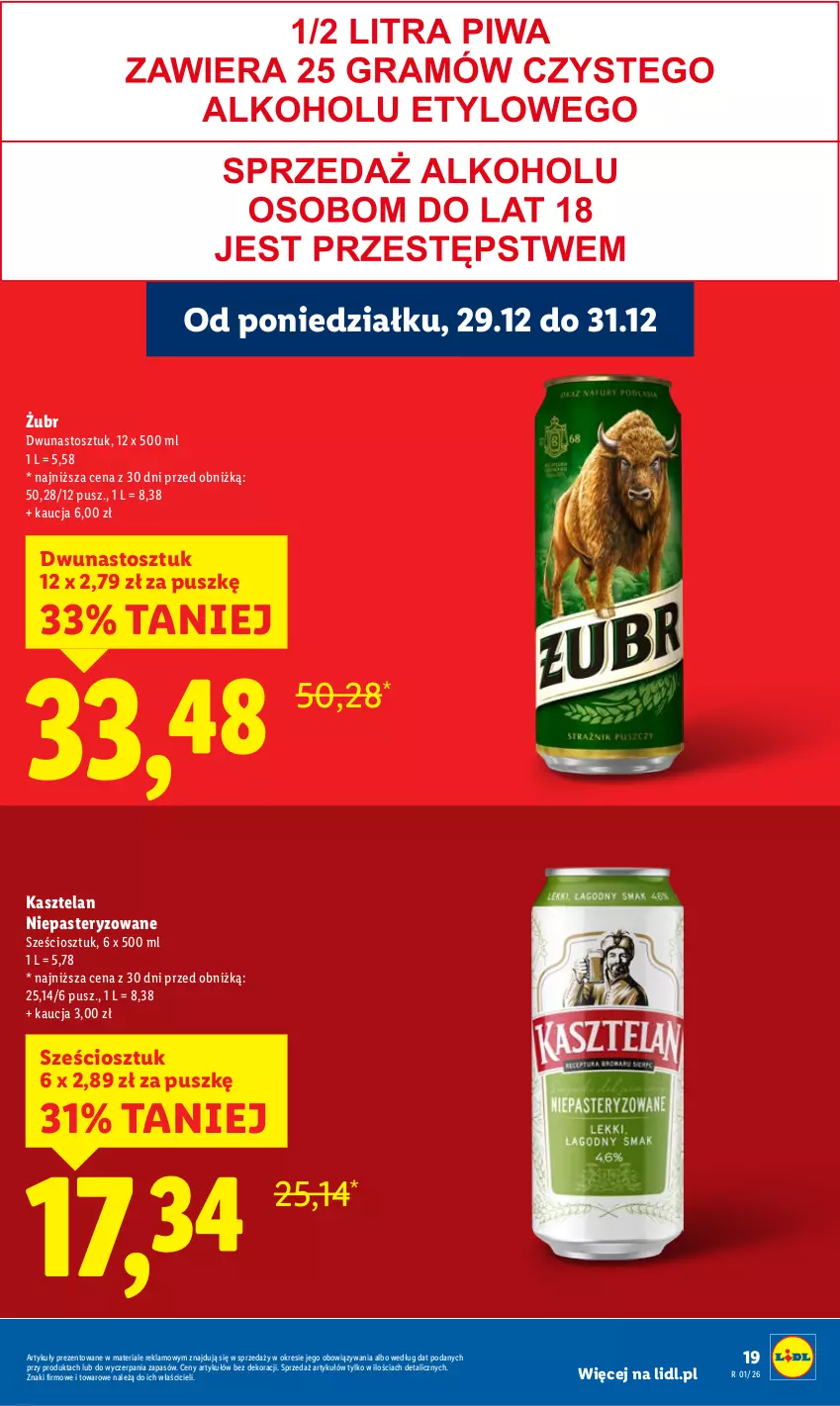 Gazetka promocyjna Lidl - GAZETKA - ważna 29.12 do 31.12.2025 - strona 19 - produkty: Kasztelan
