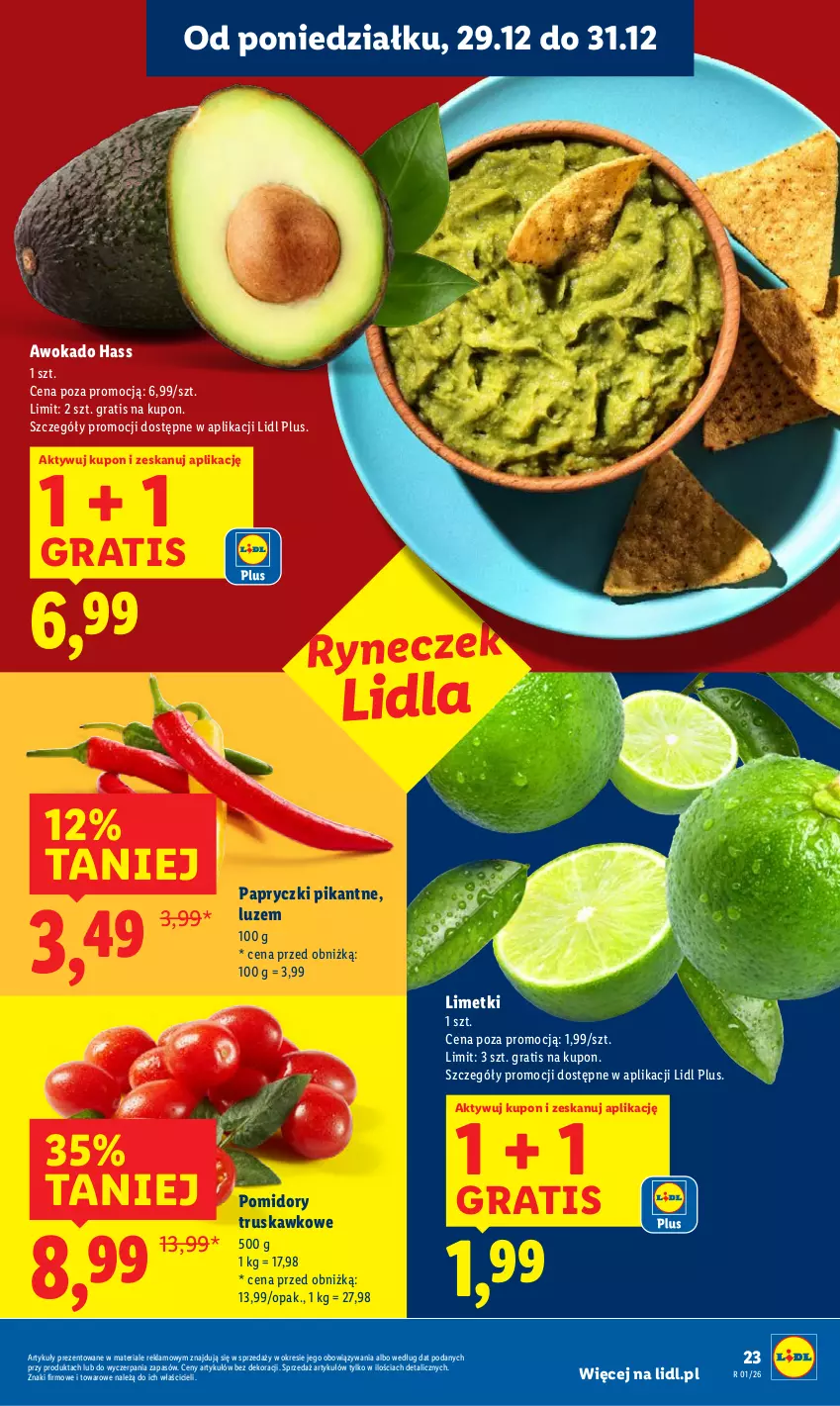 Gazetka promocyjna Lidl - GAZETKA - ważna 29.12 do 31.12.2025 - strona 23 - produkty: Gra, Papryczki pikantne, Pomidory