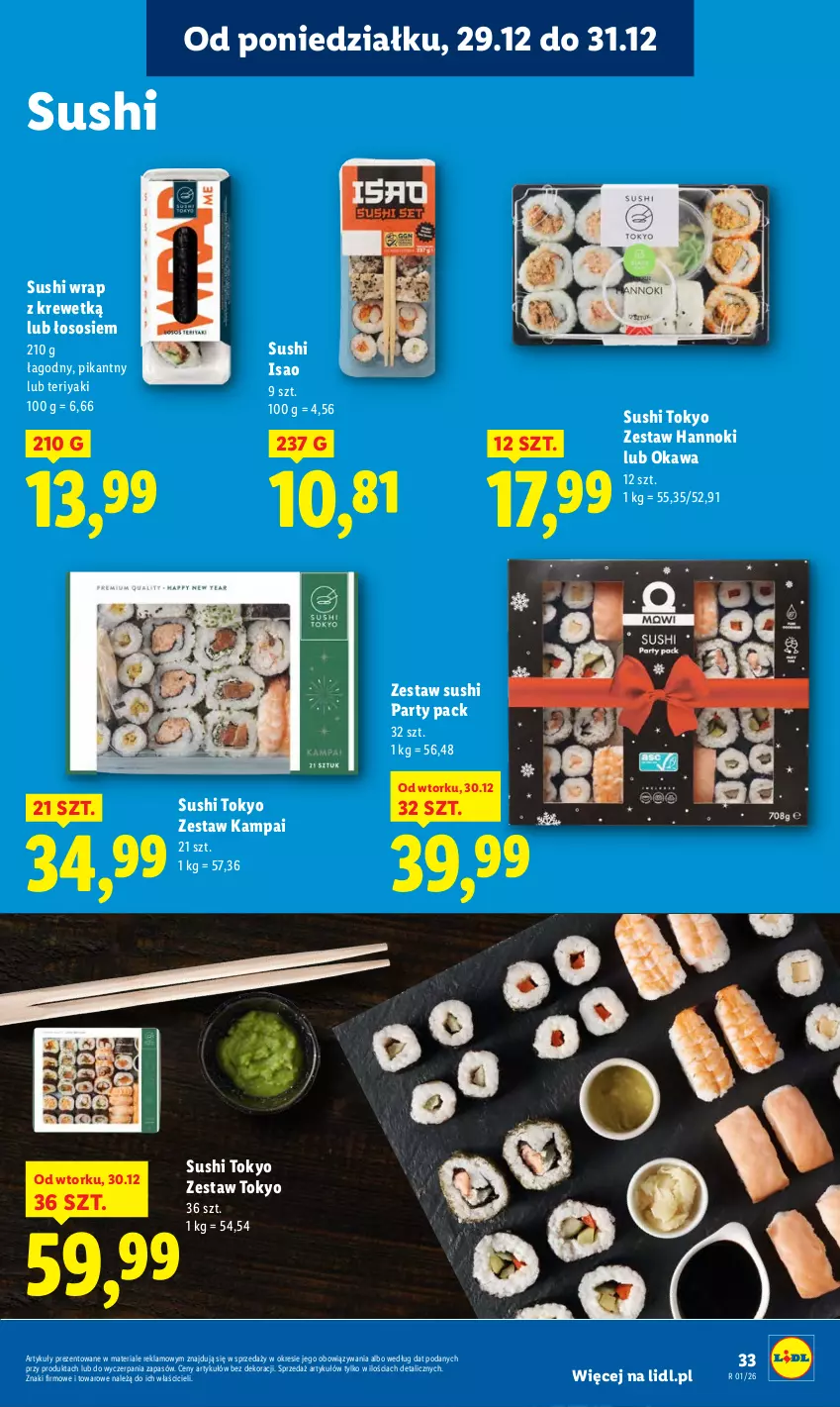 Gazetka promocyjna Lidl - GAZETKA - ważna 29.12 do 31.12.2025 - strona 33 - produkty: Kawa, Sos, Sushi