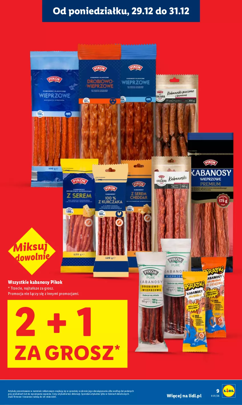 Gazetka promocyjna Lidl - GAZETKA - ważna 29.12 do 31.12.2025 - strona 9 - produkty: Kabanos, PIKOK
