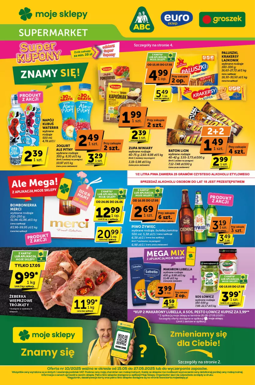 Gazetka promocyjna ABC - ważna 15.05 do 27.05.2025 - strona 1 - produkty: Baton, Bell, Bella, Gra, Lion, Lubella, Makaron, Piwa, Sos