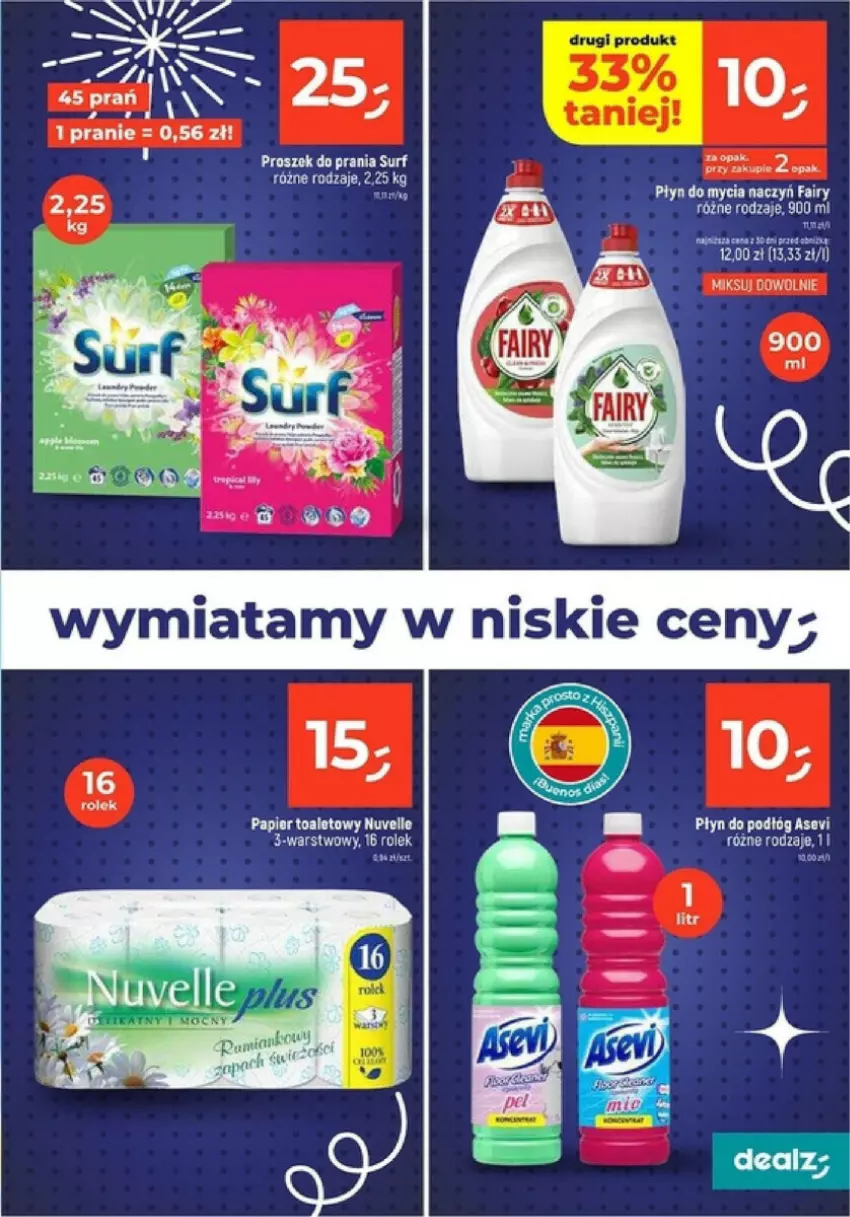 Gazetka promocyjna Dealz - ważna 27.12 do 31.12.2024 - strona 21 - produkty: Papier, Papier toaletowy, Por, Proszek do prania, Surf