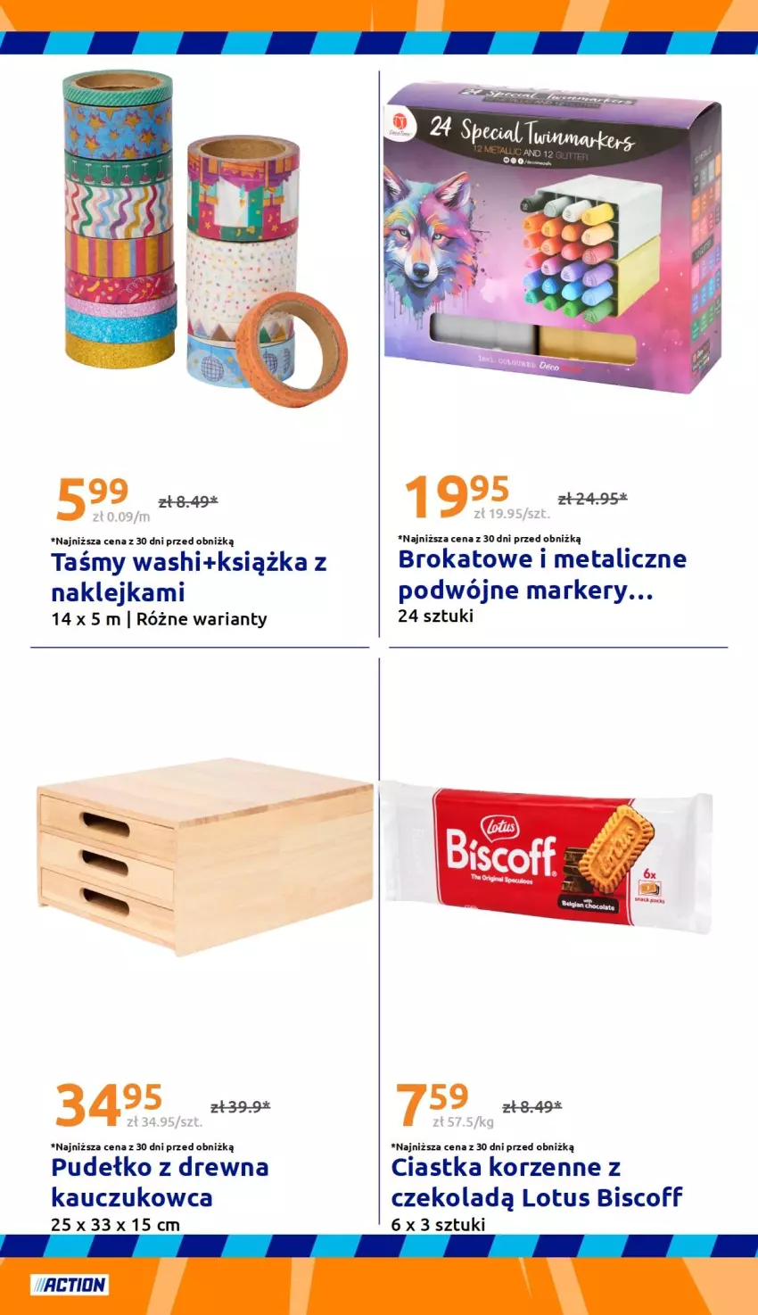 Gazetka promocyjna Action - Gazetka tydzień 36 2026 - ważna 02.09 do 08.09.2026 - strona 34 - produkty: Ciastka, Fa, Klej, Książka, Marker