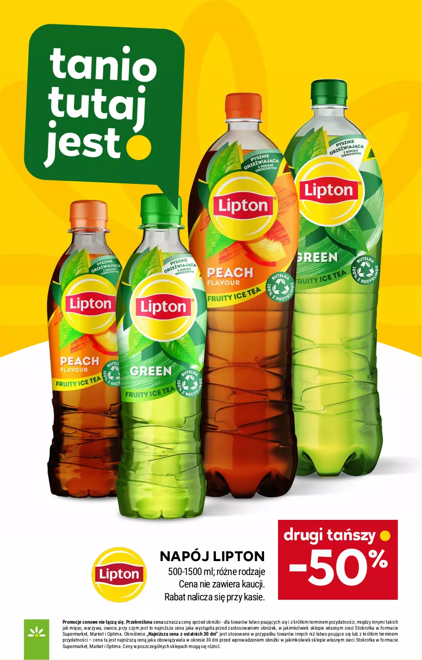 Gazetka promocyjna Stokrotka - Market - ważna 07.05 do 13.05.2026 - strona 16 - produkty: Lipton, Mięso, Napój, Optima, Owoce, Warzywa