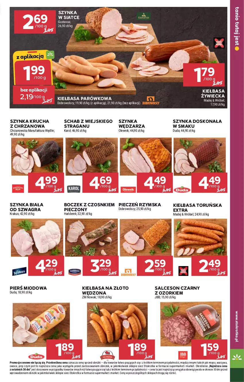 Gazetka promocyjna Stokrotka - Supermarket Opole/Radom - ważna 03.01 do 08.01.2025 - strona 11 - produkty: Boczek, Chrzan, Fa, Gra, Kiełbasa, Mięso, Olewnik, Owoce, Piec, Pieczeń rzymska, Salceson, Szynka, Szynka biała, Warzywa