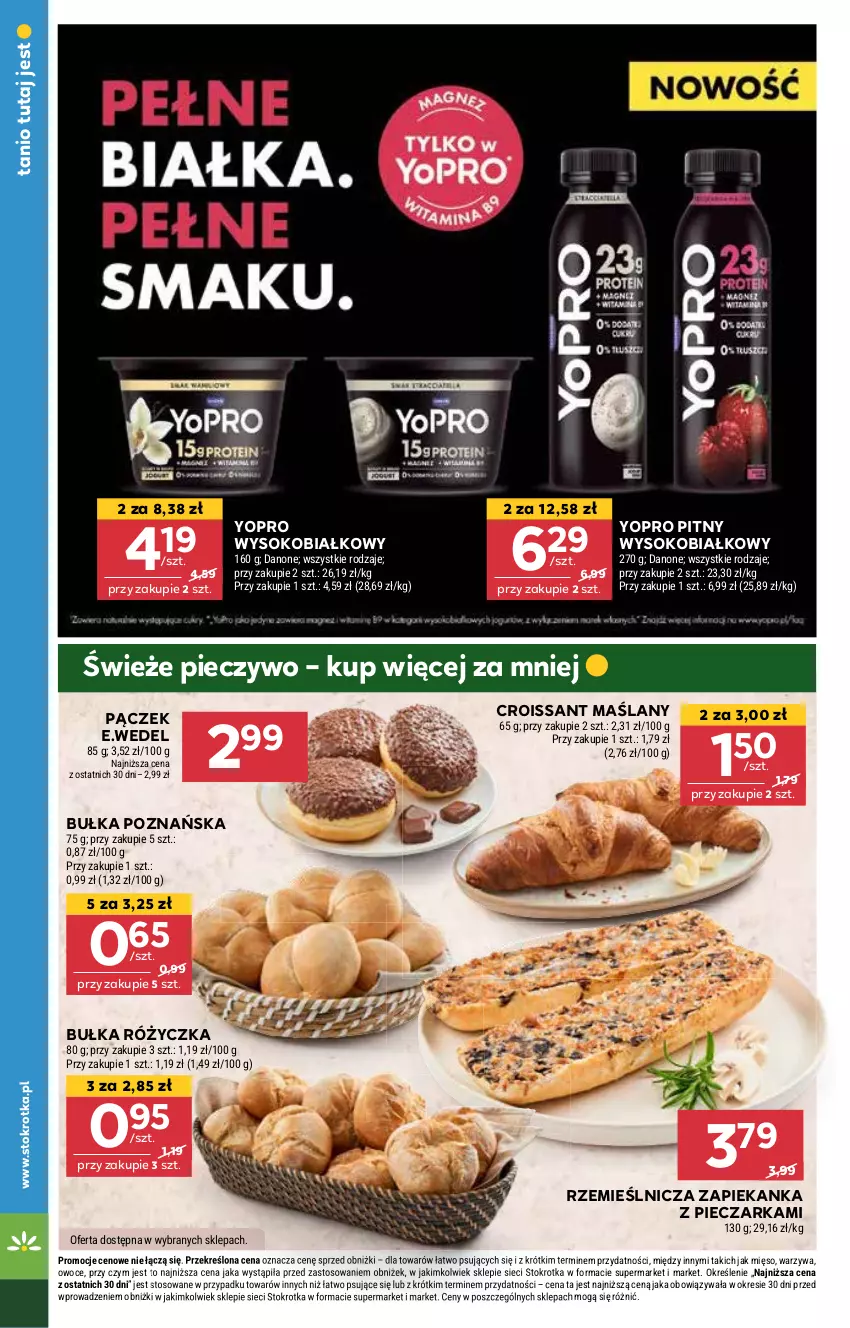 Gazetka promocyjna Stokrotka - Supermarket Opole/Radom - ważna 03.01 do 08.01.2025 - strona 6 - produkty: Bułka, Croissant, Mięso, Owoce, Pączek, Piec, Pieczarka, Pieczywo, Sok, Warzywa, Zapiekanka