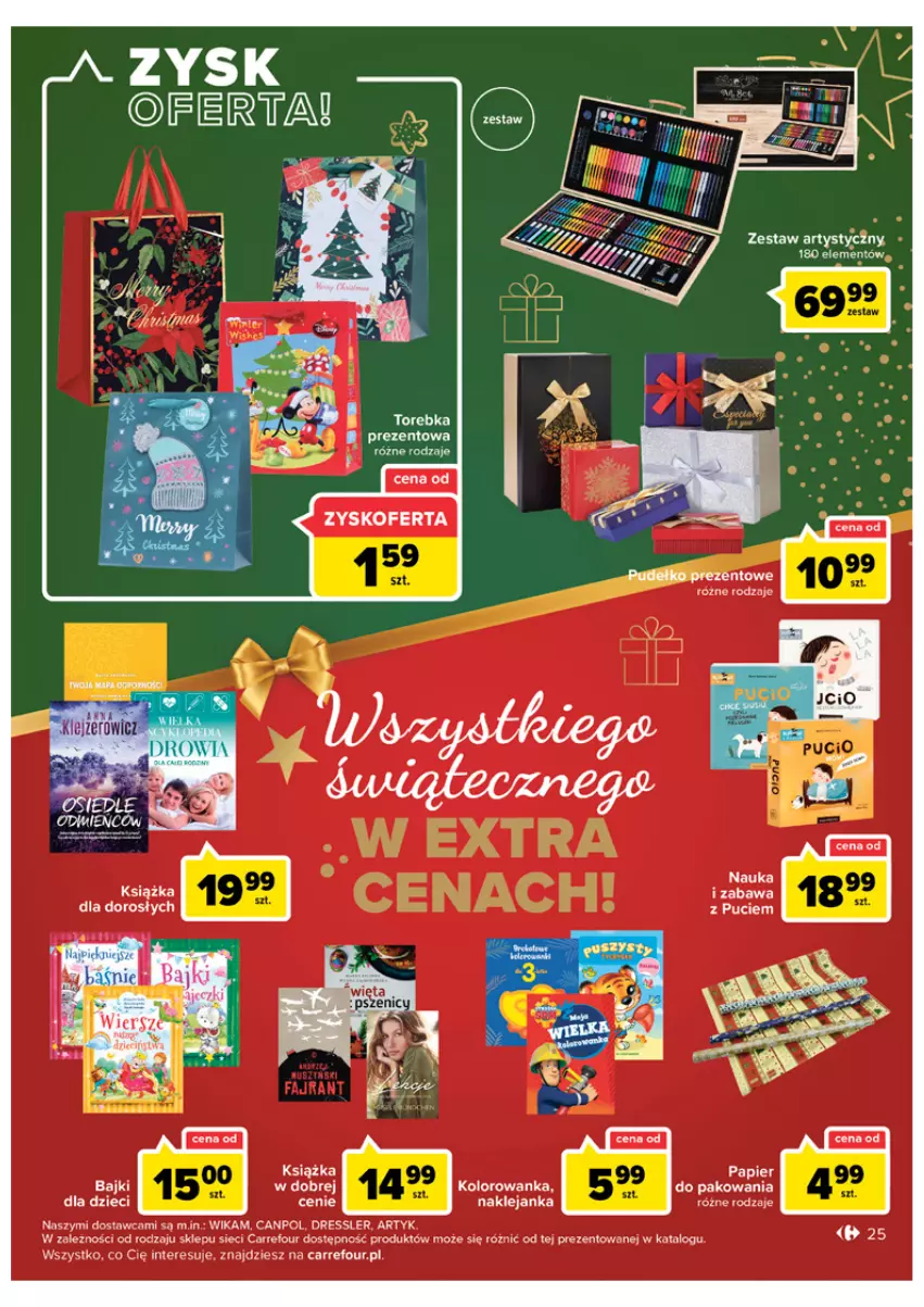 Gazetka promocyjna Carrefour - Gazetka Carrefour - ważna 06.12 do 11.12.2022 - strona 25 - produkty: Canpol, Dres, Dzieci, Klej, Kolorowanka, Książka, Papier, Papier do pakowania, Pudełko, Torebka