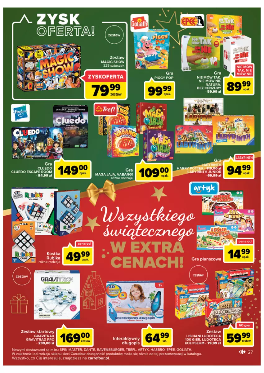 Gazetka promocyjna Carrefour - Gazetka Carrefour - ważna 06.12 do 11.12.2022 - strona 27 - produkty: Burger, Długopis, EPEE, Gra, Gravitrax, Harry Potter, Hasbro, Jaja, Ravensburger, Tera