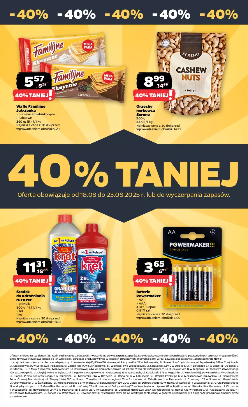 Gazetka promocyjna Netto - Od Poniedziałku - ważna 18.08 do 23.08.2025 - strona 26 - produkty: Fa, Gra, Gry, Jutrzenka, Kakao, Karp, Kret, Kujawski, Podlaski, Ser, Sok, Stock, Top, Wafle, Wino