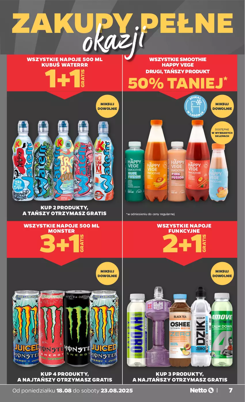 Gazetka promocyjna Netto - Od Poniedziałku - ważna 18.08 do 23.08.2025 - strona 7 - produkty: Gra, Kubuś, Kubuś Waterrr, Napoje, Smoothie