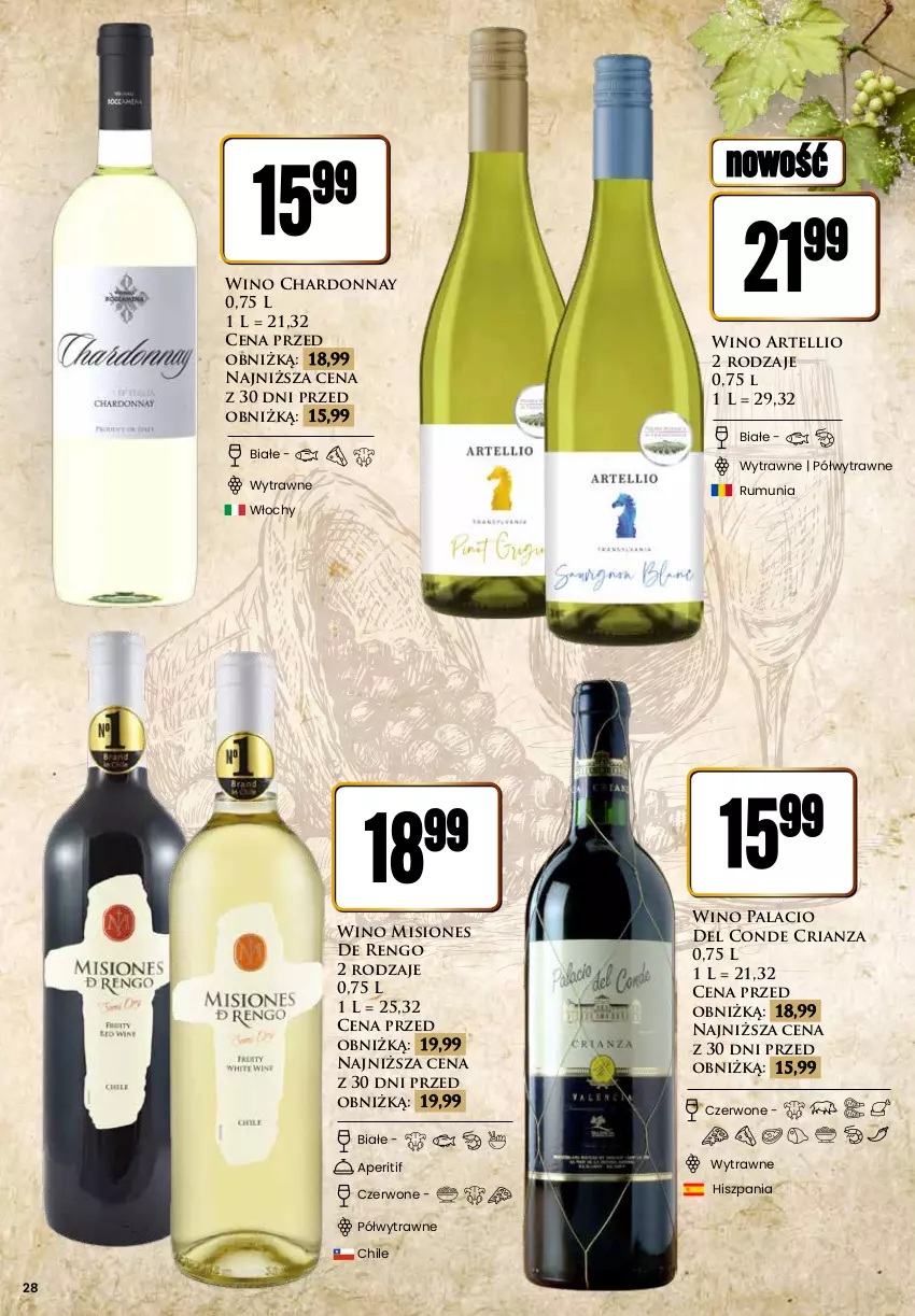 Gazetka promocyjna Dino - Katalog alkoholowy / maj 2024 - ważna 27.05 do 01.06.2024 - strona 28 - produkty: Chardonnay, Rum, Wino