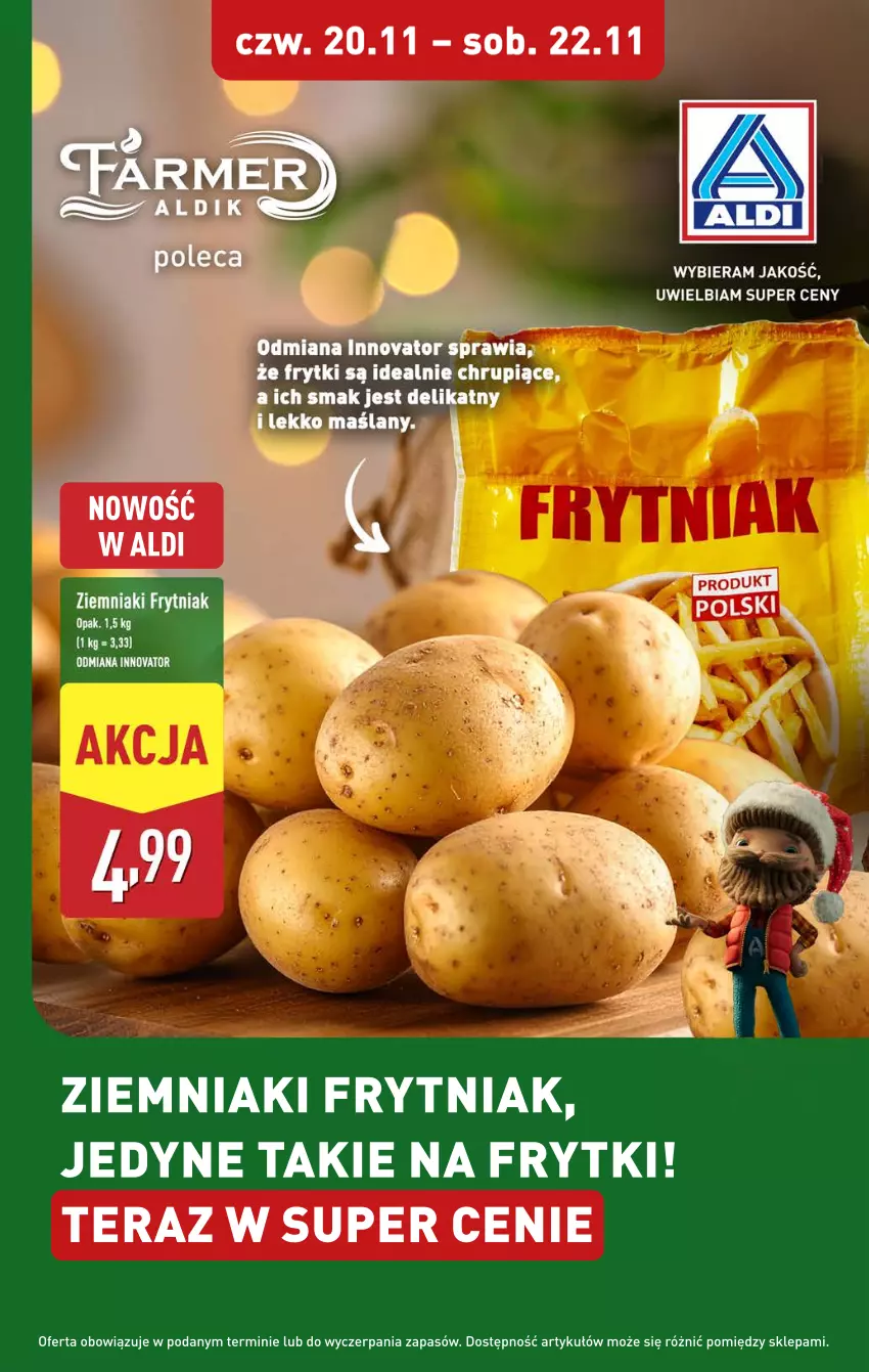 Gazetka promocyjna Aldi - Pełna oferta - ważna 17.11 do 22.11.2025 - strona 46 - produkty: Frytki, Tera, Ziemniaki