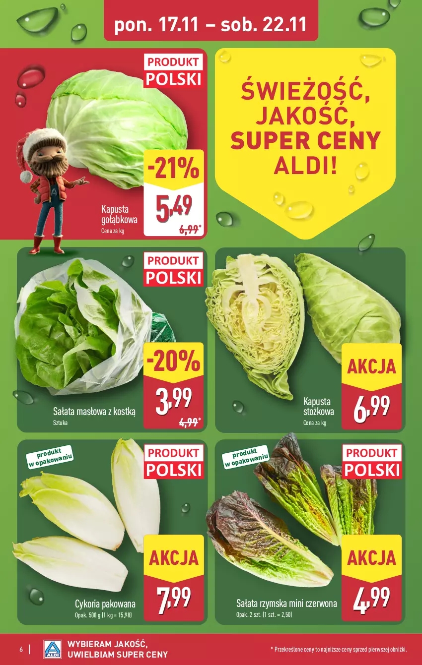 Gazetka promocyjna Aldi - Pełna oferta - ważna 17.11 do 22.11.2025 - strona 6 - produkty: Masło, Sałat, Sałata masłowa