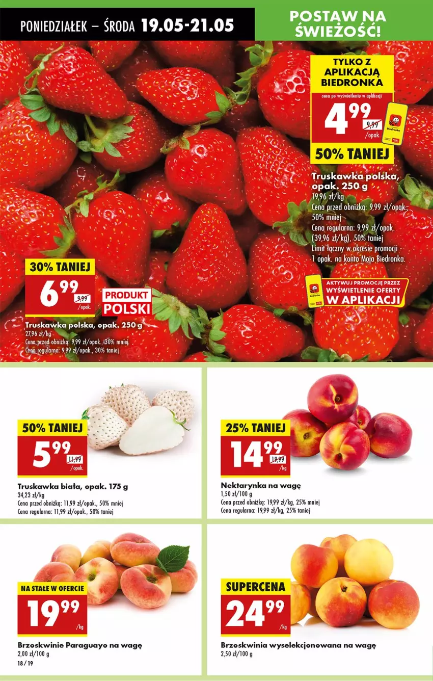 Gazetka promocyjna Biedronka - Od Poniedziałku - ważna 19.05 do 24.05.2025 - strona 18 - produkty: Brzoskwinie, Fa, Nektar, Nektarynka
