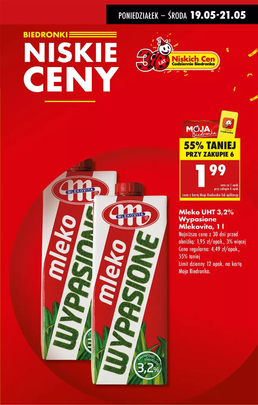 Gazetka promocyjna Biedronka - Od Poniedziałku - ważna 19.05 do 24.05.2025 - strona 3 - produkty: Mleko, Mlekovita
