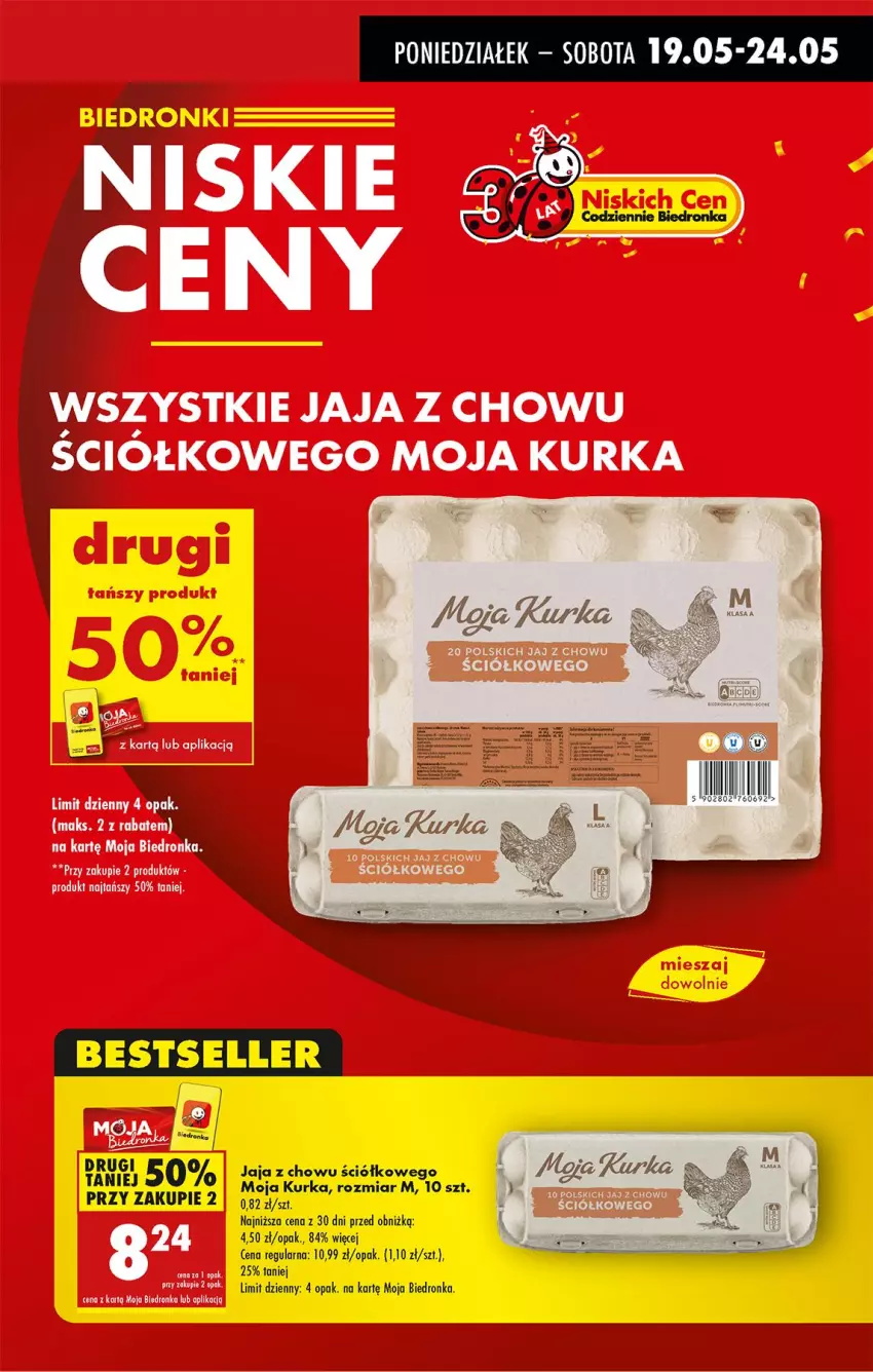 Gazetka promocyjna Biedronka - Od Poniedziałku - ważna 19.05 do 24.05.2025 - strona 5 - produkty: Jaja