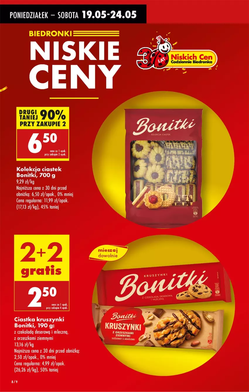 Gazetka promocyjna Biedronka - Od Poniedziałku - ważna 19.05 do 24.05.2025 - strona 8 - produkty: Bonitki, Ciastka, Por, Stek