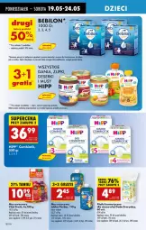 Gazetka promocyjna Biedronka - Od Poniedziałku - Gazetka - ważna od 24.05 do 24.05.2025 - strona 56 - produkty: HiPP, Banany, Ser, Por, Mus, Ba!, Gerber, O nas, Dada, Płatki kosmetyczne, Deser, Karmi, Mleko, HP, BEBILON
