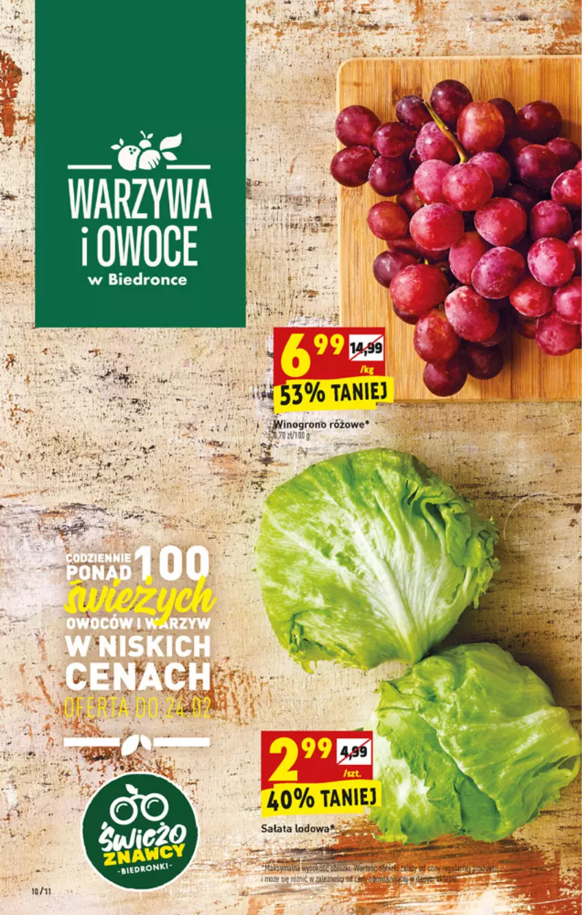 Gazetka promocyjna Biedronka - W tym tygodniu PN - ważna 22.02 do 27.02.2021 - strona 10 - produkty: Owoce, Sałat, Sałata lodowa