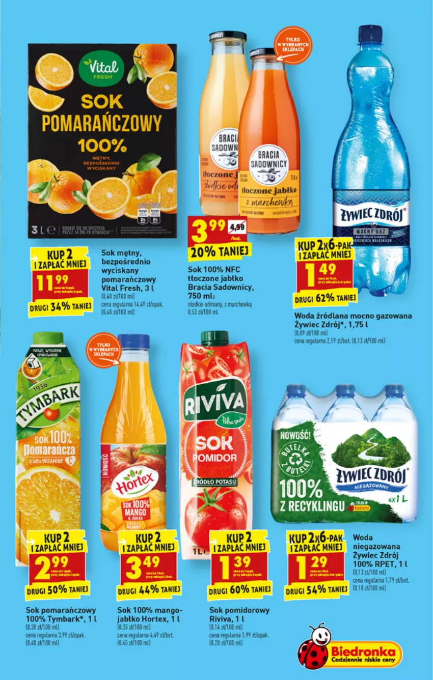 Gazetka promocyjna Biedronka - W tym tygodniu PN - ważna 22.02 do 27.02.2021 - strona 45 - produkty: Gala, Hortex, Jabłka, LANA, Mango, Marchewka, Sok, Sok pomarańczowy, Sok pomidorowy, Tymbark, Woda