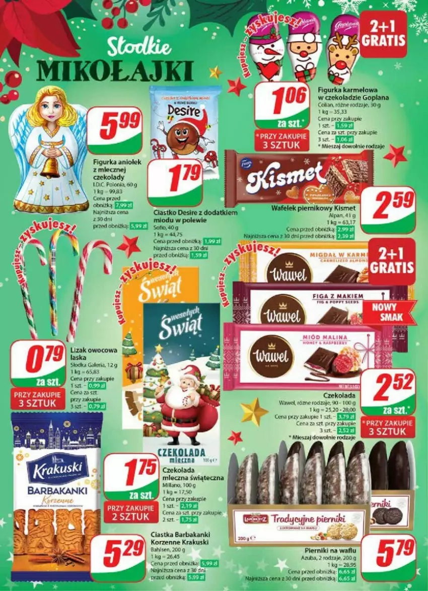 Gazetka promocyjna Dino - ważna 06.12 do 12.12.2023 - strona 23 - produkty: Ciastka, Czekolada, Czekolada mleczna, Goplana, Krakus, Krakuski, LANA, Miecz, Piernik, Wawel