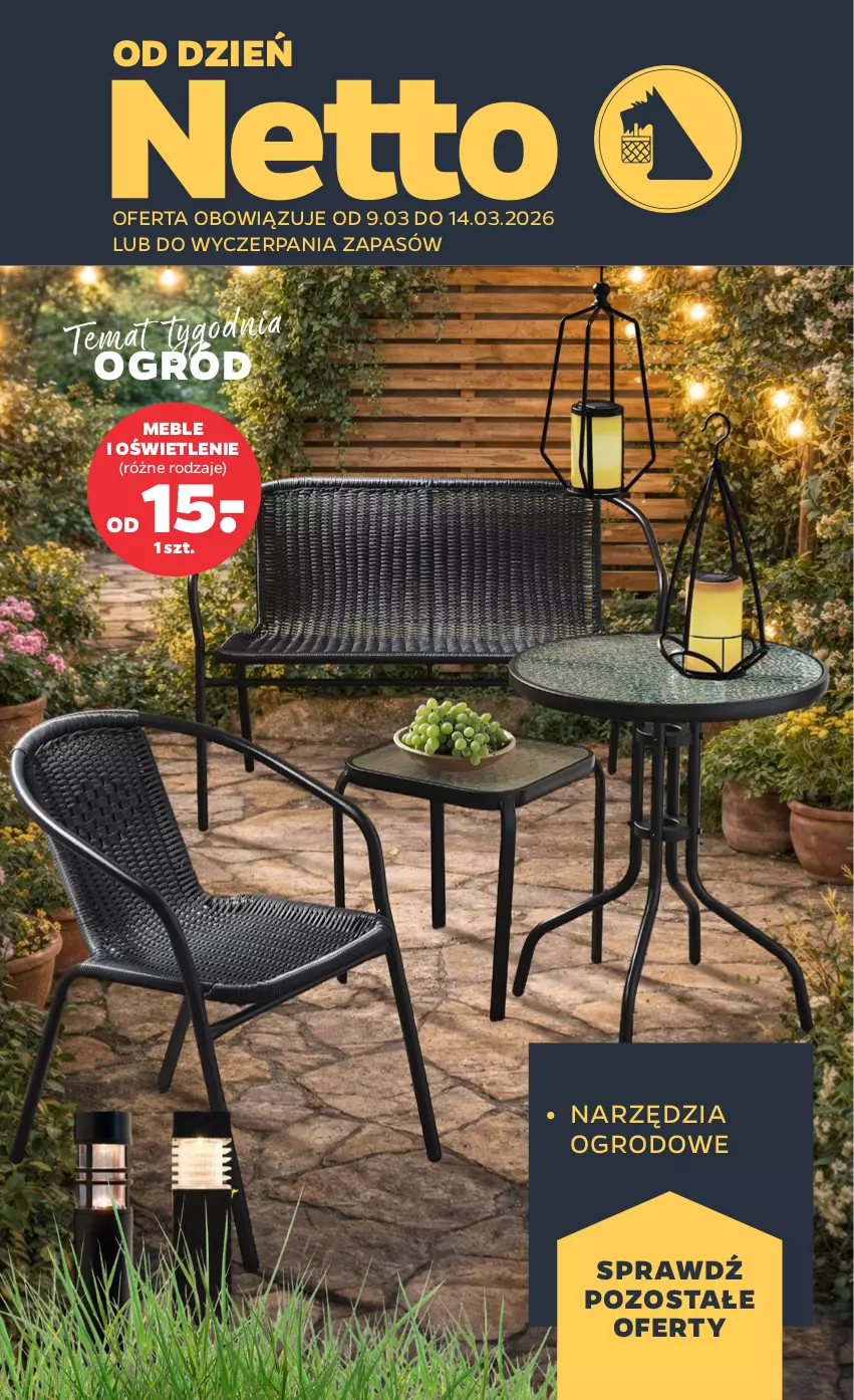 Gazetka promocyjna Netto - Od Poniedziałku - ważna 09.03 do 14.03.2026 - strona 1 - produkty: Meble, Ogród