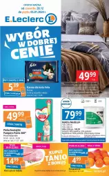 Gazetka promocyjna E Leclerc - Gazetka - ważna od 05.01 do 05.01.2024 - strona 1 - produkty: Kołdra, Pampers, Majtki, Tera, Wełna, Pieluchomajtki