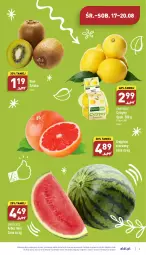 Gazetka promocyjna Aldi - Pełny katalog - Gazetka - ważna od 20.08 do 20.08.2022 - strona 3 - produkty: Cytryny, Kiwi, Arbuz, Grejpfrut