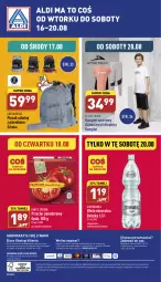 Gazetka promocyjna Aldi - Pełny katalog - Gazetka - ważna od 20.08 do 20.08.2022 - strona 40 - produkty: Por, O nas, Piórnik, Plecak, Sport, Woda mineralna, Biuro, Woda, Cisowianka