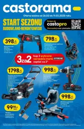 Gazetka promocyjna Castorama - Gazetka - ważna od 11.03 do 11.03.2025 - strona 1 - produkty: Top, Rama, Wiertarka, Klej, Tarka, Wkręt, Młot, Młotowiertarka, Astor, Kosiarka, Akumulator, Fa
