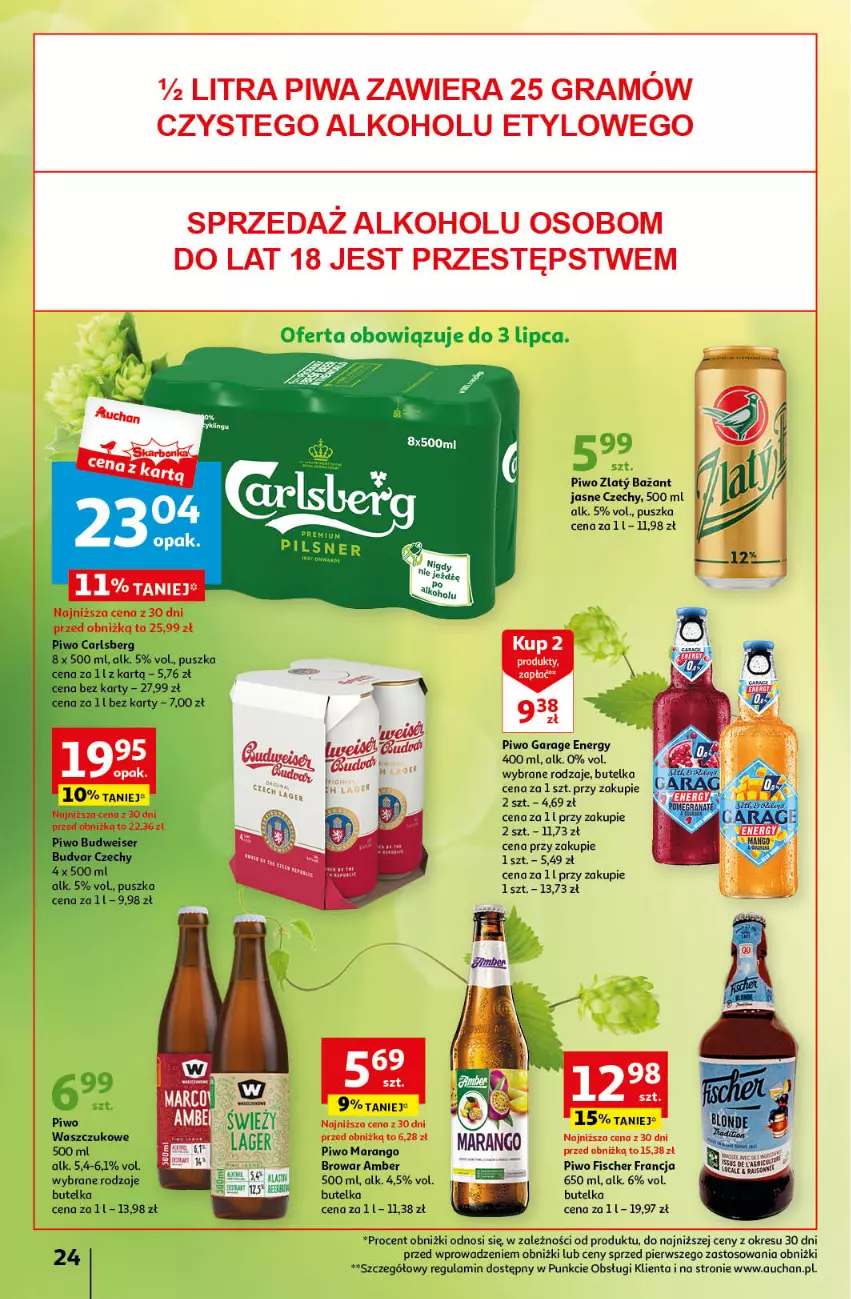 Gazetka promocyjna Auchan - Gazetka Korzyści na lato Hipermarket Auchan - ważna 29.06 do 05.07.2023 - strona 24 - produkty: Gra, Piwa, Piwo